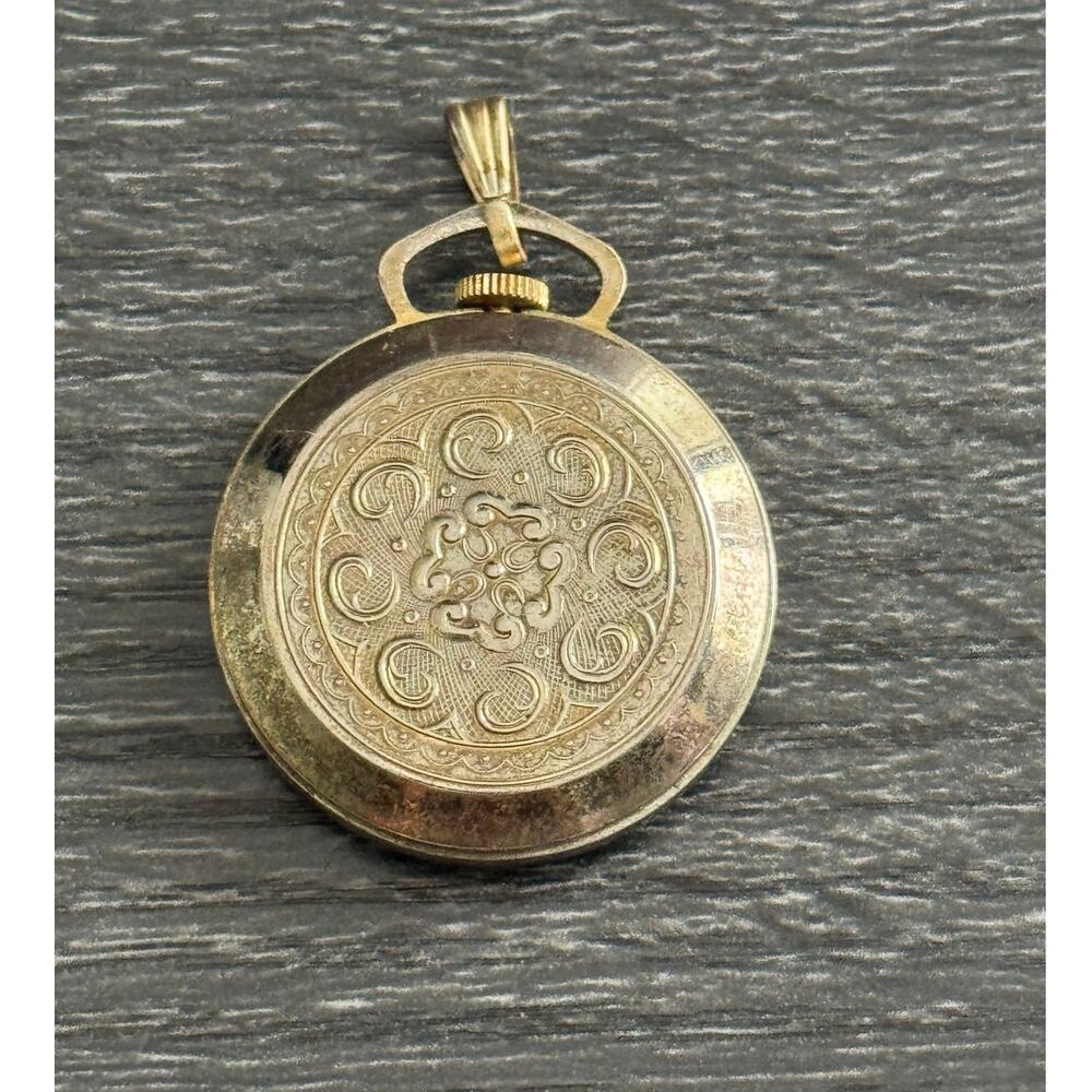 Lucerne Swiss Made Gold Tone Pendant Pocket Watch FOR‎ PARTS